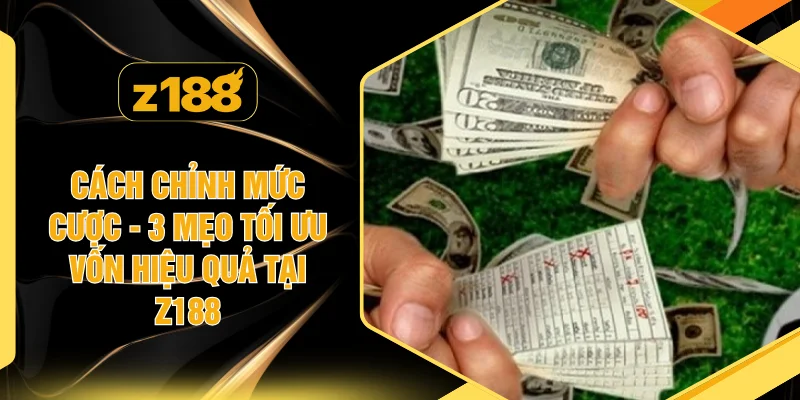 Cách Chỉnh Mức Cược - 3 Mẹo Tối Ưu Vốn Hiệu Quả Tại Z188